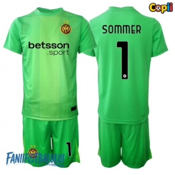 Inter Milan Yann Sommer #1 Portarii Echipament de Fotbal Replică 2025-26 Copii Treilea (+ Șorturi)
